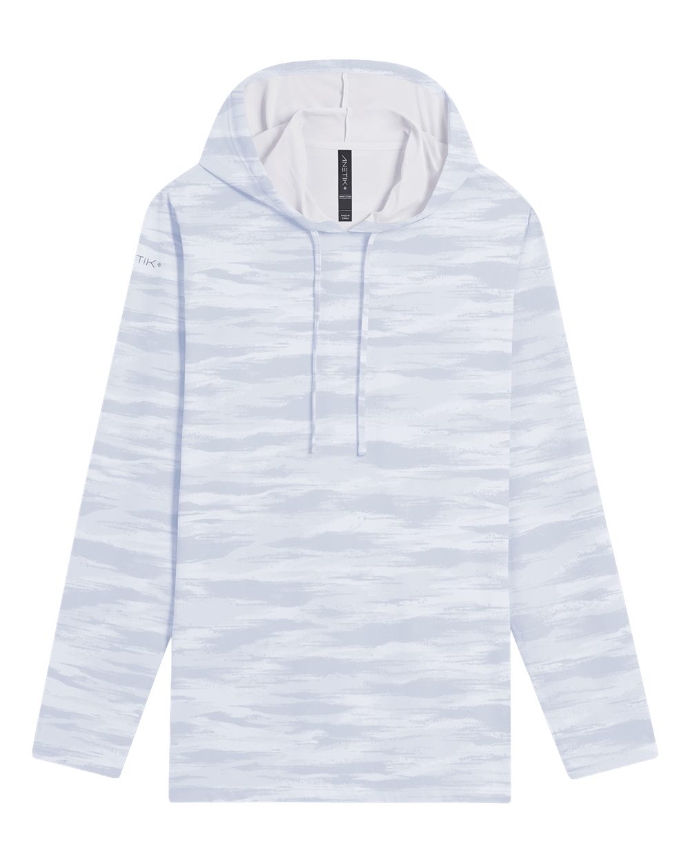 ANETIK Men's Low Pro Tech Camo Hooded Long Sleeve T-Shirt. MVLPRH6 - Ice Camo
