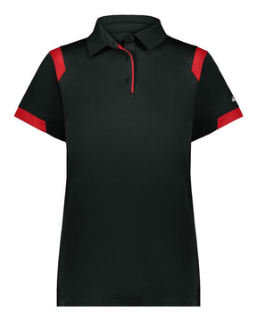 Badger Women's On The Rise Polo. 3351 - Black/ Red