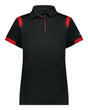 Badger Women's On The Rise Polo. 3351 - Black/ Red