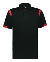 Badger Unisex On the Rise Polo. 3350 - Black/ Red