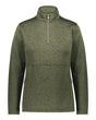 Holloway Women's Eco Revive™ Alpine Sweater Fleece Quarter-Zip Pullover. 223740 - Olive Heather