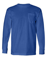 Bayside Unisex USA-Made Long Sleeve Pocket T-Shirt. 8100 - Royal Blue