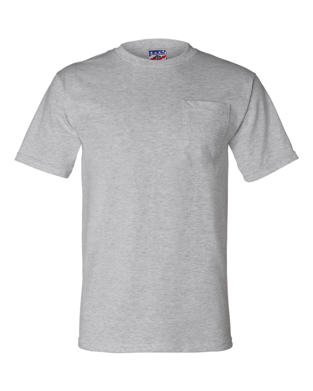 Bayside Unisex Union-Made Pocket T-Shirt. 3015 - Dark Ash