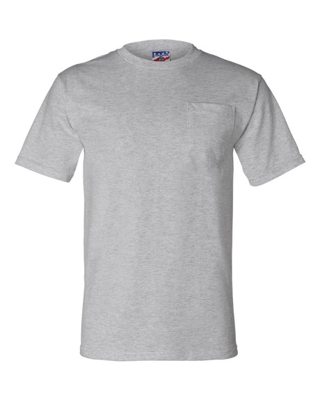 Bayside Unisex Union-Made Pocket T-Shirt. 3015 - Dark Ash
