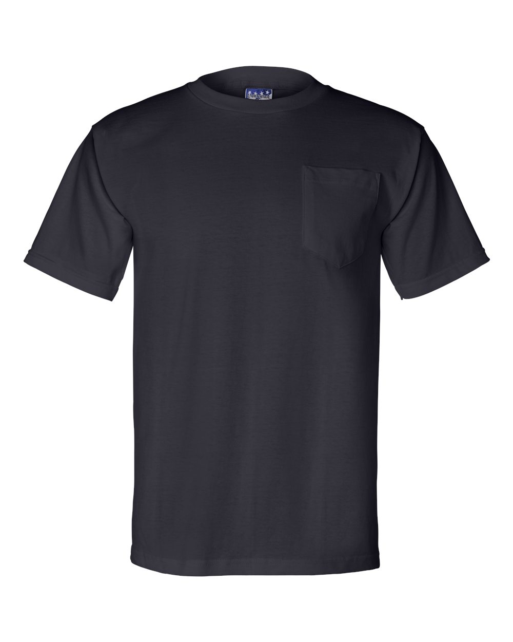 Bayside Unisex Union-Made Pocket T-Shirt. 3015 - Navy