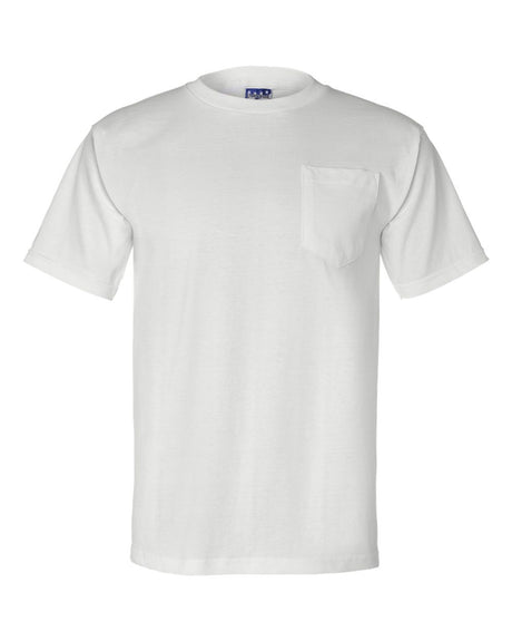 Bayside Unisex Union-Made Pocket T-Shirt. 3015 - White