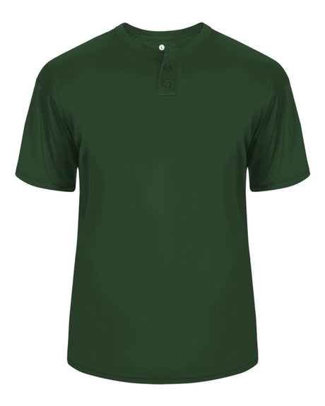 Alleson Athletic Men's B-Core Placket Jersey. 7930 - Forest