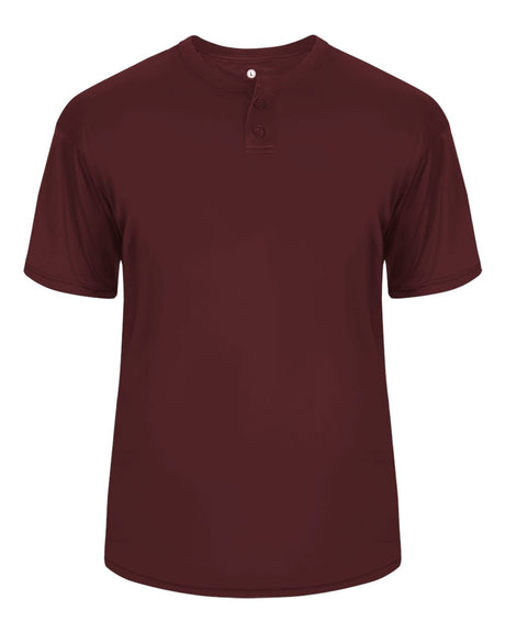 Alleson Athletic Men's B-Core Placket Jersey. 7930 - Maroon