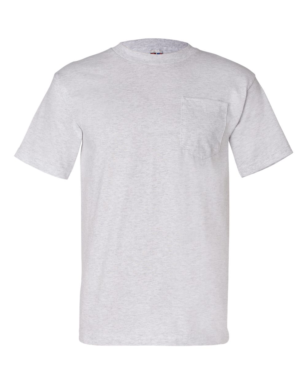 Bayside Unisex USA-Made Pocket T-Shirt. 7100 - Ash