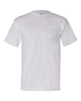 Bayside Unisex USA-Made Pocket T-Shirt. 7100 - Ash