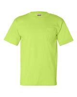 Bayside Unisex USA-Made Pocket T-Shirt. 7100 - Lime Green