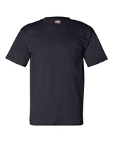 Bayside Unisex USA-Made Pocket T-Shirt. 7100 - Navy