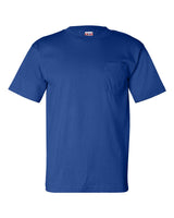 Bayside Unisex USA-Made Pocket T-Shirt. 7100 - Royal Blue