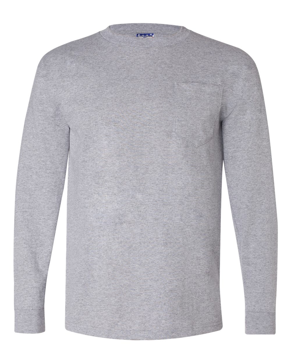 Bayside Unisex Union-Made Long Sleeve Pocket T-Shirt. 3055 - Dark Ash