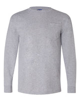 Bayside Unisex Union-Made Long Sleeve Pocket T-Shirt. 3055 - Dark Ash