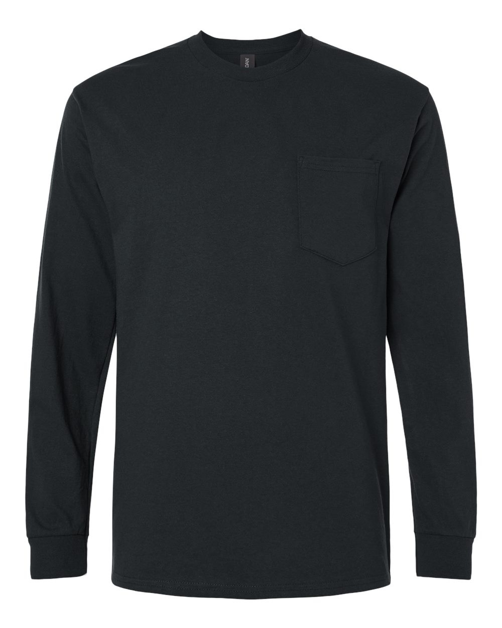 Gildan Unisex Ultra Cotton® Long Sleeve Pocket T-Shirt. 2410 - Black