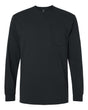 Gildan Unisex Ultra Cotton® Long Sleeve Pocket T-Shirt. 2410 - Black