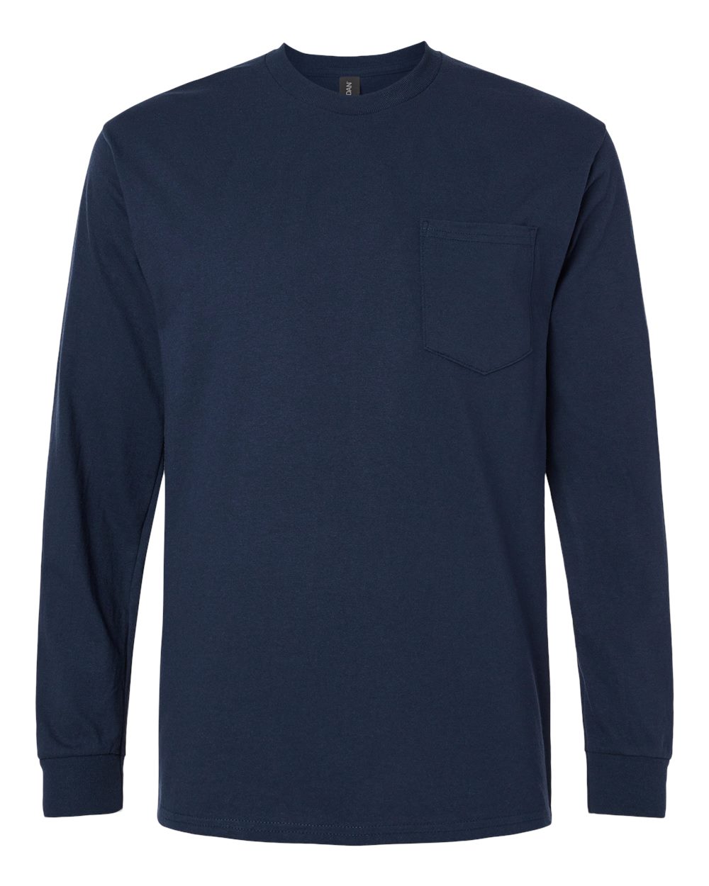 Gildan Unisex Ultra Cotton® Long Sleeve Pocket T-Shirt. 2410 - Navy