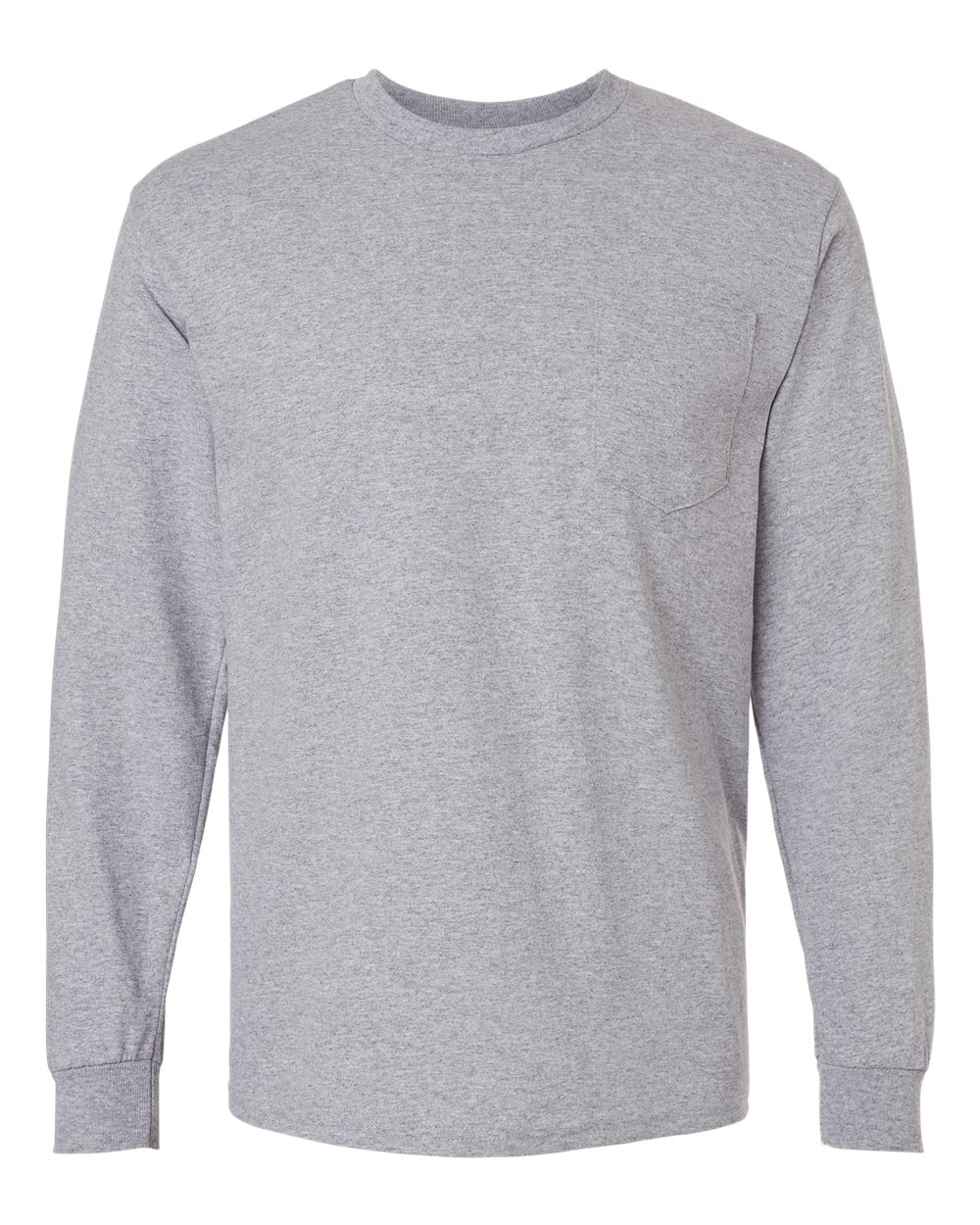 Gildan Unisex Ultra Cotton® Long Sleeve Pocket T-Shirt. 2410 - Sport Grey