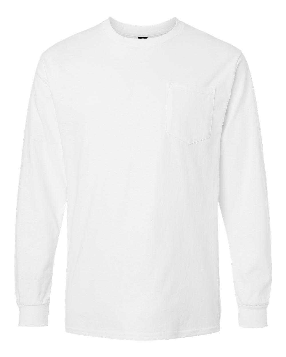 Gildan Unisex Ultra Cotton® Long Sleeve Pocket T-Shirt. 2410 - White