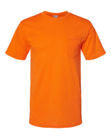 Bayside Unisex USA-Made 50/50 Pocket T-Shirt. 1725 - Safety Orange