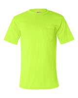Bayside Unisex USA-Made 50/50 Pocket T-Shirt. 1725 - Safety Green