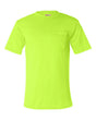 Bayside Unisex USA-Made 50/50 Pocket T-Shirt. 1725 - Safety Green