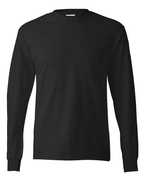 Hanes Unisex Authentic Long Sleeve T-Shirt. 5586 - Black
