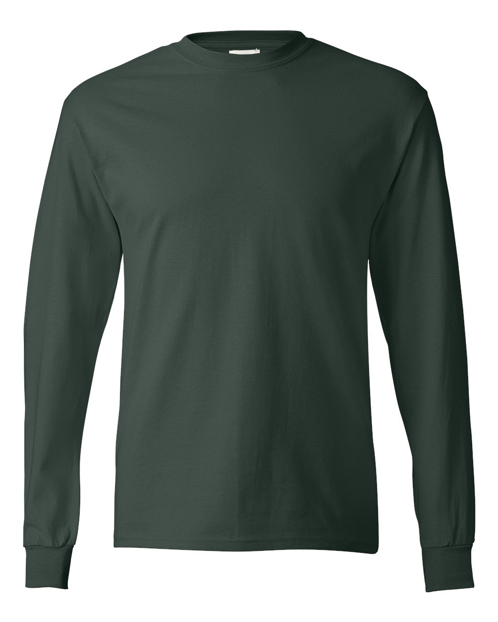 Hanes Unisex Authentic Long Sleeve T-Shirt. 5586 - Deep Forest