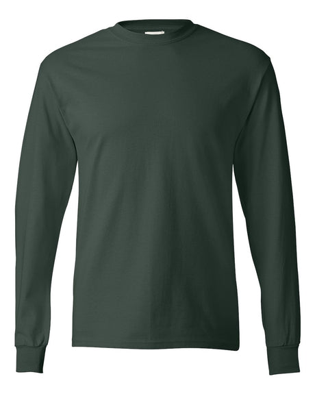 Hanes Unisex Authentic Long Sleeve T-Shirt. 5586 - Deep Forest
