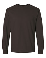 Gildan Unisex Ultra Cotton® Long Sleeve T-Shirt. 2400 - Dark Chocolate