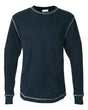 J. America Men's Vintage Thermal Long Sleeve T-Shirt. 8238 - Vintage Navy/ Vintage White
