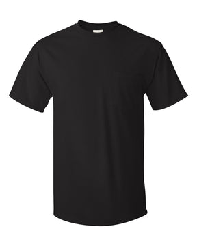 Hanes Unisex Authentic Pocket T-Shirt. 5590 - Black