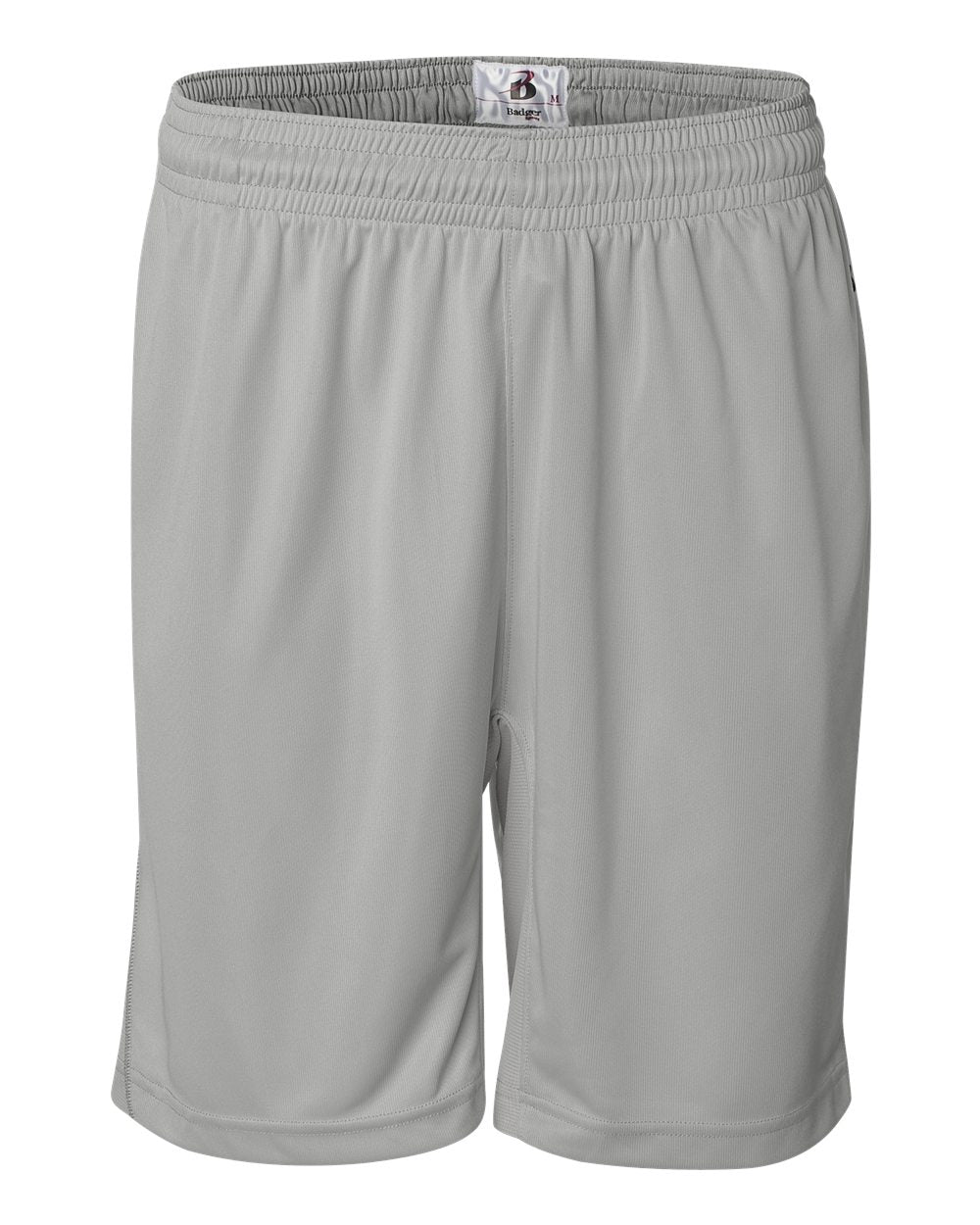 Badger Men's BT5 9" Inseam Trainer Shorts. 4110 - Silver