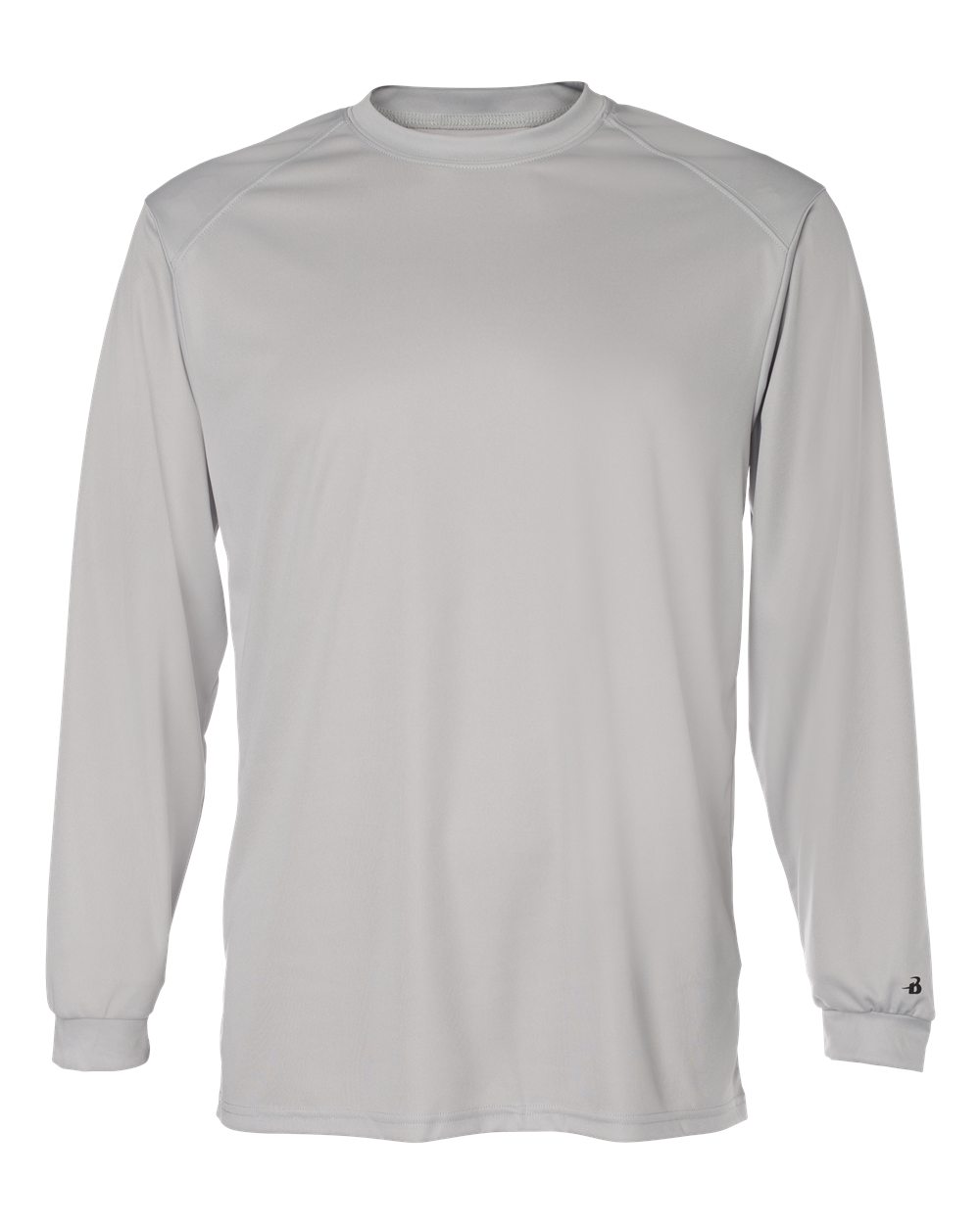 Badger Unisex B-Core Long Sleeve T-Shirt. 4104 - Silver