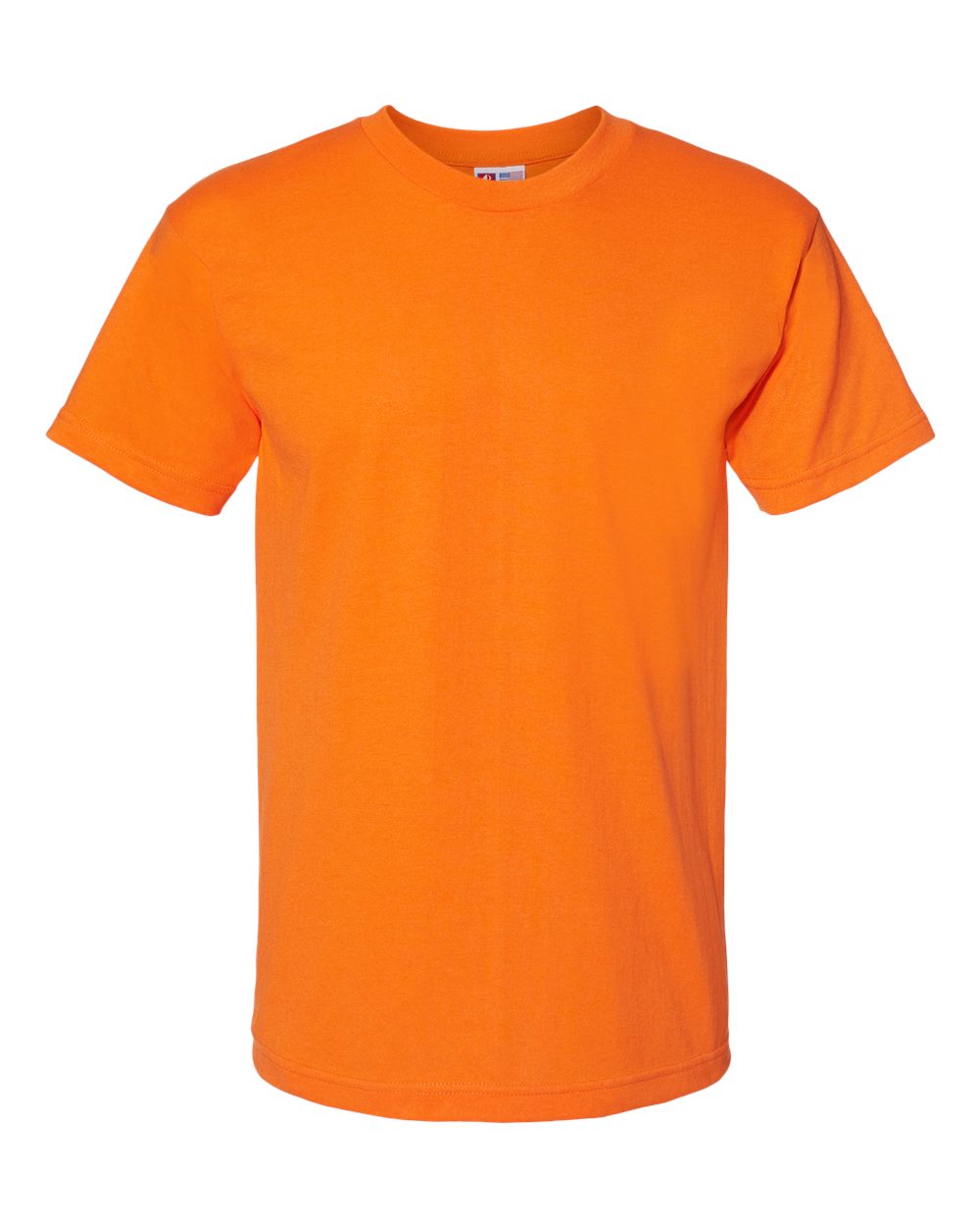 Bayside Unisex USA-Made 50/50 T-Shirt. 1701 - Safety Orange