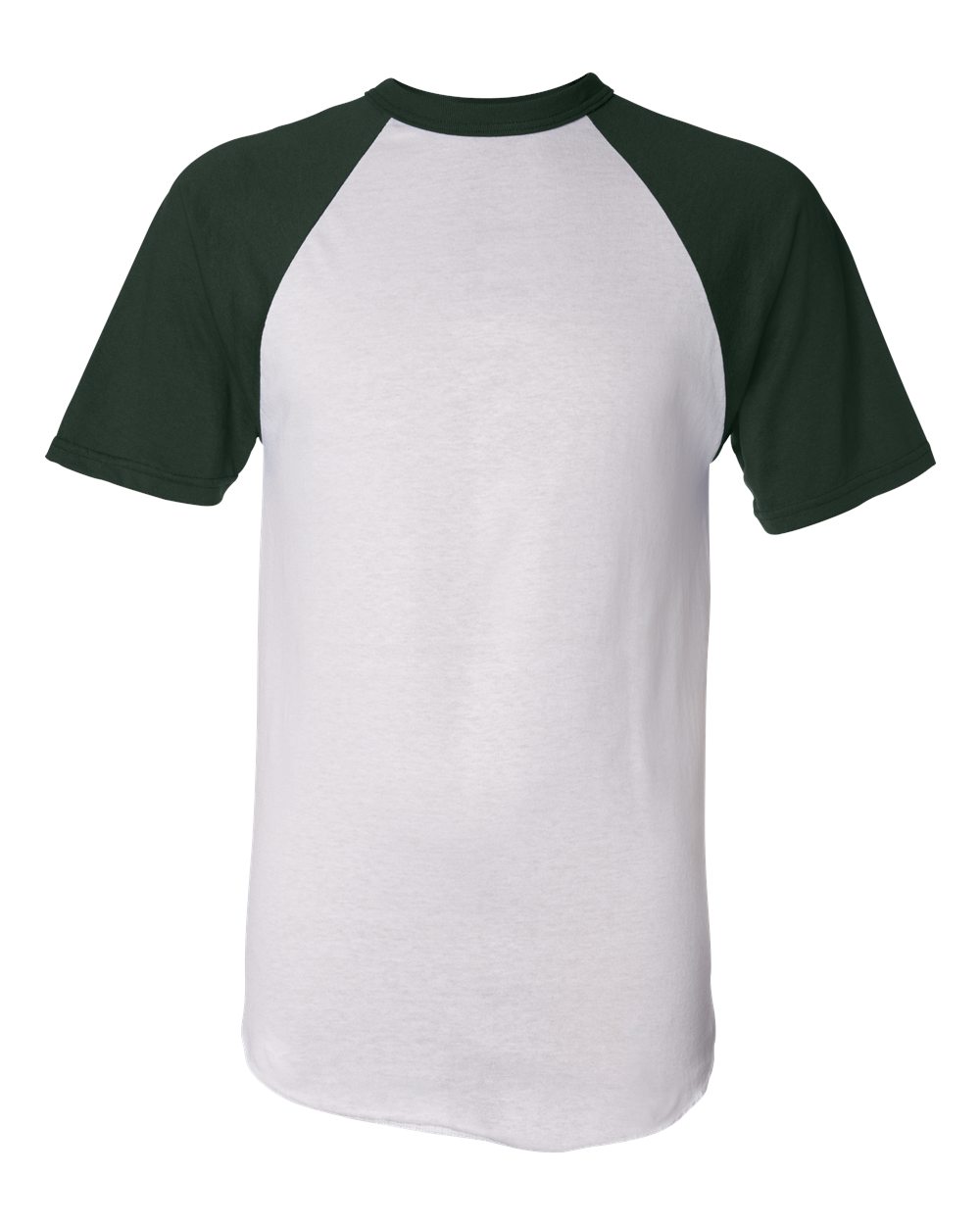 Augusta Sportswear Unisex Raglan Baseball Jersey. 423 - White/ Dark Green