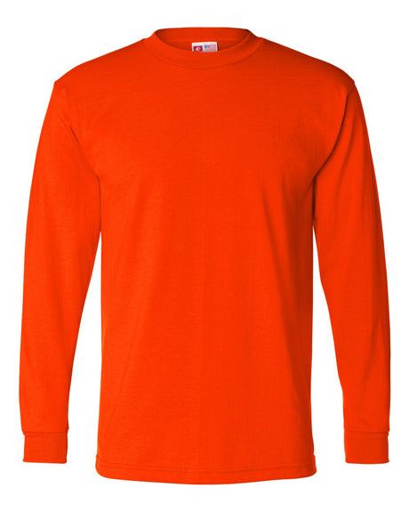 Bayside Men's USA-Made 50/50 Long Sleeve T-Shirt. 1715 - Safety Orange