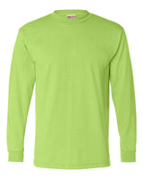 Bayside Men's USA-Made 50/50 Long Sleeve T-Shirt. 1715 - Safety Green