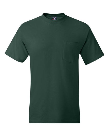 Hanes Unisex Beefy-T® Pocket T-Shirt. 5190 - Deep Forest