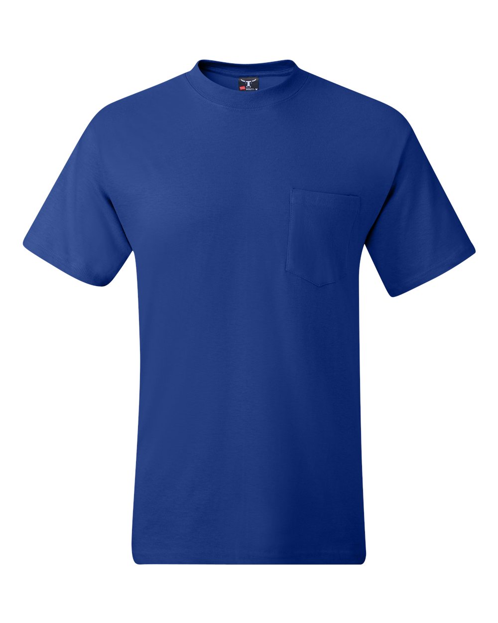 Hanes Unisex Beefy-T® Pocket T-Shirt. 5190 - Deep Royal