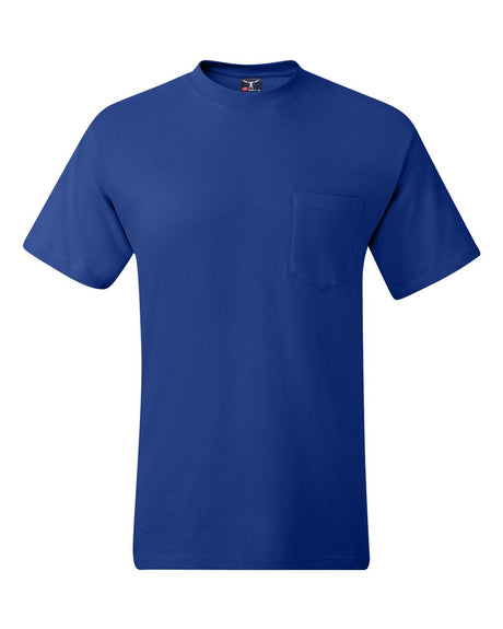 Hanes Unisex Beefy-T® Pocket T-Shirt. 5190 - Deep Royal