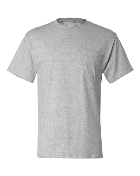 Hanes Unisex Beefy-T® Pocket T-Shirt. 5190 - Light Steel