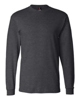 Hanes Unisex Beefy-T® Long Sleeve T-Shirt. 5186 - Charcoal Heather