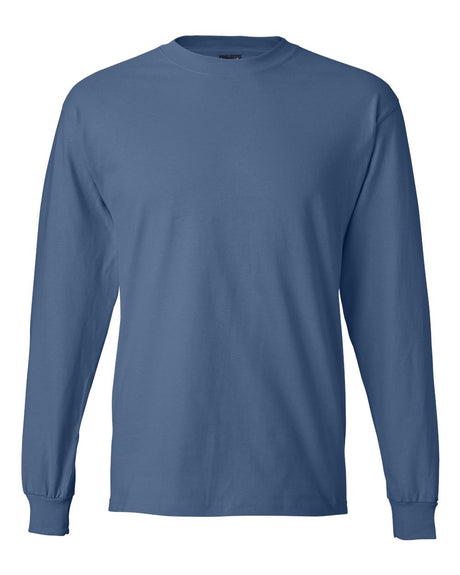 Hanes Unisex Beefy-T® Long Sleeve T-Shirt. 5186 - Denim Blue