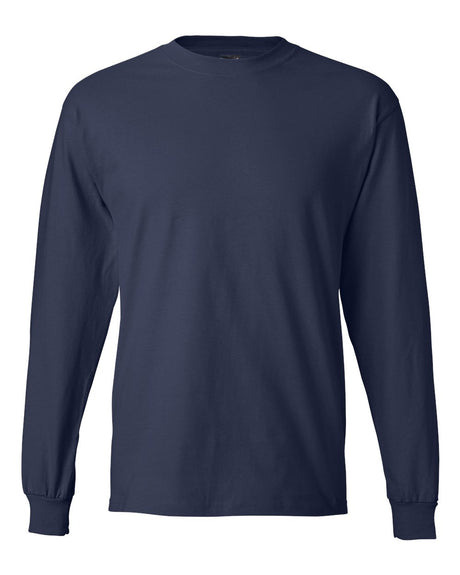 Hanes Unisex Beefy-T® Long Sleeve T-Shirt. 5186 - Navy
