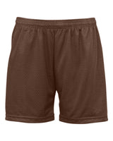 Badger Women's Pro Mesh 5" Solid Liner Shorts. 7216 - Brown