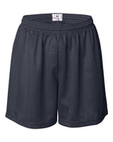 Badger Women's Pro Mesh 5" Solid Liner Shorts. 7216 - Navy