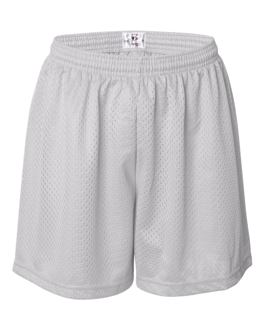 Badger Women's Pro Mesh 5" Solid Liner Shorts. 7216 - White