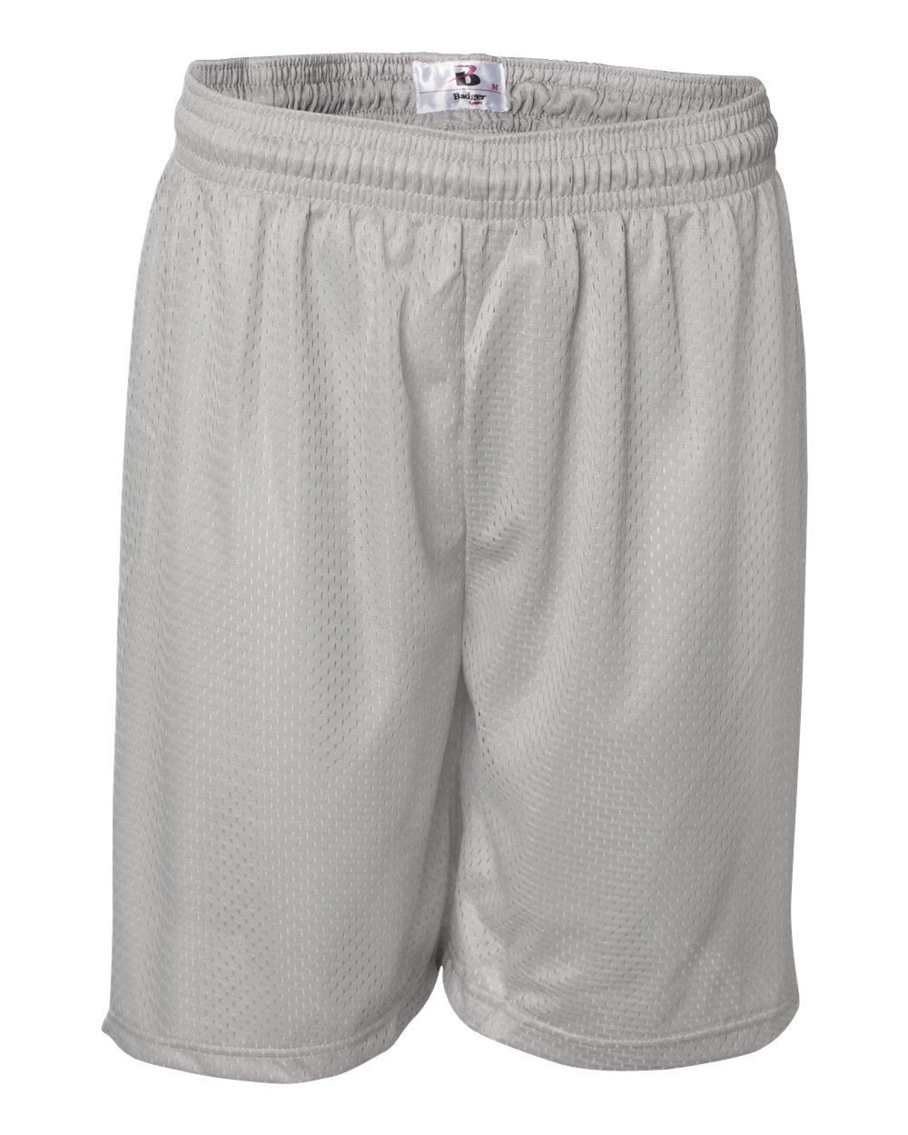 Badger Men's Pro Mesh 7" Shorts. 7207 - Silver